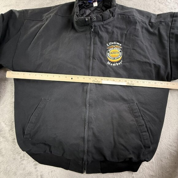 Vintage ASW OOIDA Lifetime Member Jacket Men Extra Large Black Quilted Lined USA - Picture 6 of 13